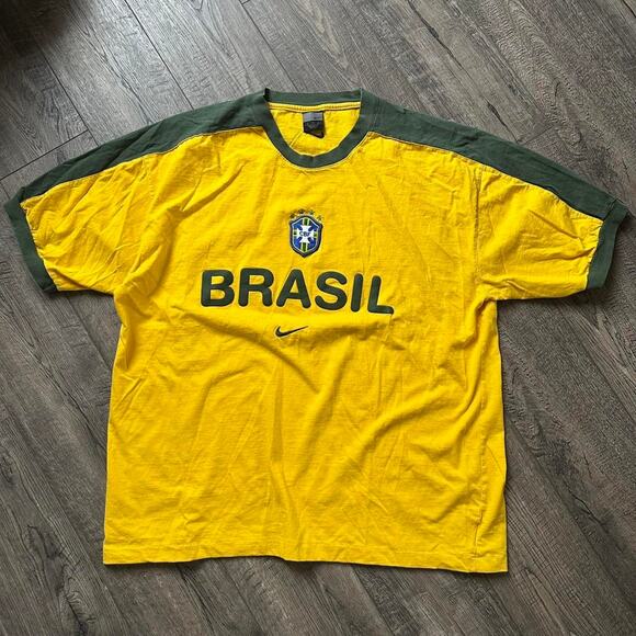 Vintage Y2K Brazil Brazil Soccer Futbol Graphic Jersey Shirt - Picture 2 of 8